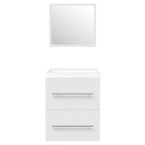 NNEVL Sink Cabinet with Built-in Basin White Engineered Wood