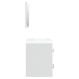 NNEVL Sink Cabinet with Built-in Basin White Engineered Wood