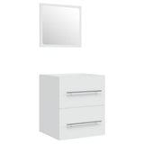 NNEVL Sink Cabinet with Built-in Basin White Engineered Wood