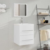 NNEVL Sink Cabinet with Built-in Basin White Engineered Wood