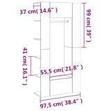 NNEVL Hallway Cabinets 2 pcs Smoked Oak Engineered Wood