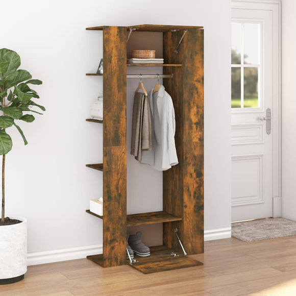 NNEVL Hallway Cabinets 2 pcs Smoked Oak Engineered Wood