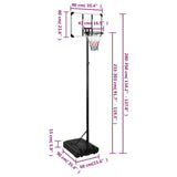 NNEVL Basketball Stand Transparent 280-350 cm Polycarbonate