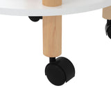 NNEVL 3-tier Trolley White 38x38x82 cm Engineered Wood&Solid Wood Pine