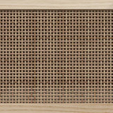 NNEVL TV Cabinet White 80x30x40 cm Solid Wood Pine and Natural Rattan