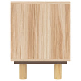 NNEVL TV Cabinet Brown 80x30x40 cm Solid Wood Pine and Natural Rattan