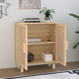 NNEVL Sideboard Brown 60x30x70 cm Solid Wood Pine and Natural Rattan