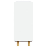 NNEVL Sideboard White 60x30x70 cm Solid Wood Pine and Natural Rattan