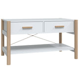 NNEVL Coffee Table White 82x48x45 cm Engineered Wood