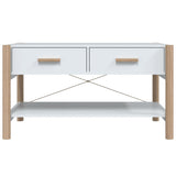 NNEVL Coffee Table White 82x48x45 cm Engineered Wood