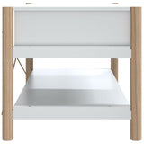 NNEVL Coffee Table White 82x48x45 cm Engineered Wood