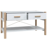 NNEVL Coffee Table White 82x48x45 cm Engineered Wood