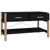 NNEVL Coffee Table Black 82x48x45 cm Engineered Wood