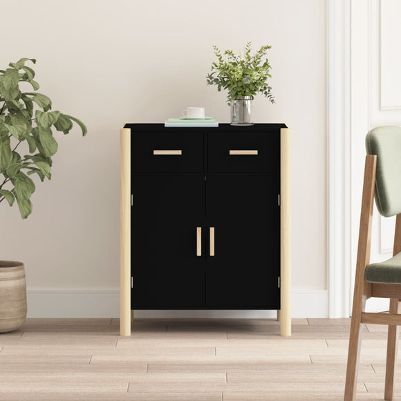 NNEVL Sideboard Black 62x38x75 cm Engineered Wood