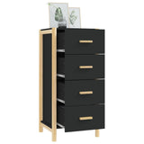 NNEVL Highboard Black 42x38x90 cm Engineered Wood
