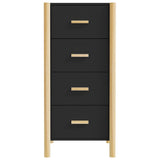 NNEVL Highboard Black 42x38x90 cm Engineered Wood