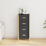 NNEVL Highboard Black 42x38x90 cm Engineered Wood