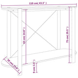 NNEVL Console Table 110x38x75 cm Engineered Wood