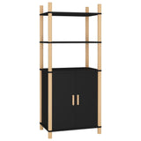 NNEVL Highboard Black 60x40x141 cm Engineered Wood