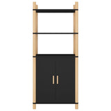 NNEVL Highboard Black 60x40x141 cm Engineered Wood