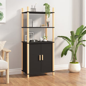 NNEVL Highboard Black 60x40x141 cm Engineered Wood