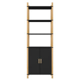 NNEVL Highboard Black 60x40x173 cm Engineered Wood