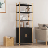 NNEVL Highboard Black 60x40x173 cm Engineered Wood