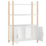 NNEVL Highboard White 80x40x121 cm Engineered Wood