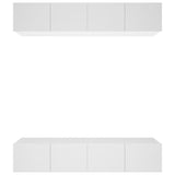 NNEVL TV Cabinets 4 pcs White 80x30x30 cm Engineered Wood