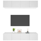 NNEVL TV Cabinets 4 pcs White 80x30x30 cm Engineered Wood