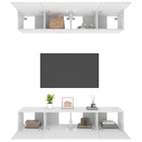 NNEVL TV Cabinets 4 pcs White 80x30x30 cm Engineered Wood