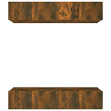 NNEVL TV Cabinets 4 pcs Smoked Oak 80x30x30 cm Engineered Wood