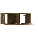 NNEVL TV Cabinets 4 pcs Smoked Oak 80x30x30 cm Engineered Wood