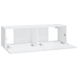 NNEVL Wall TV Cabinets 4 pcs High Gloss White 100x30x30 cm