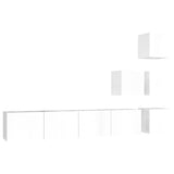 NNEVL Wall-mounted TV Cabinet High Gloss White Engineered Wood
