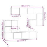 NNEVL Wall-mounted TV Cabinet White Engineered Wood