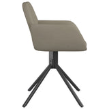 NNEVL Swivel Dining Chairs 2 pcs Light Grey Velvet