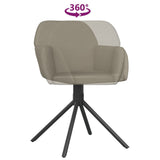 NNEVL Swivel Dining Chairs 2 pcs Light Grey Velvet