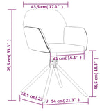 NNEVL Swivel Dining Chairs 2 pcs Light Grey Velvet