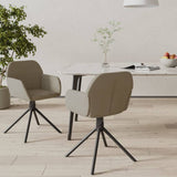 NNEVL Swivel Dining Chairs 2 pcs Light Grey Velvet