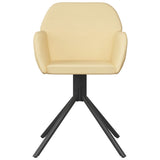 NNEVL Swivel Dining Chairs 2 pcs Cream Velvet