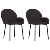 NNEVL Dining Chairs 2 pcs Black Faux Leather