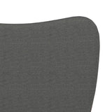 NNEVL Dining Chairs 2 pcs Dark Grey Fabric and Faux Leather