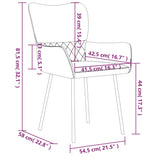 NNEVL Dining Chairs 2 pcs Dark Grey Fabric and Faux Leather