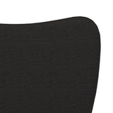 NNEVL Dining Chairs 2 pcs Black Fabric and Faux Leather