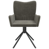 NNEVL Swivel Dining Chairs 2 pcs Dark Grey Velvet