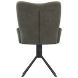 NNEVL Swivel Dining Chairs 2 pcs Dark Grey Velvet