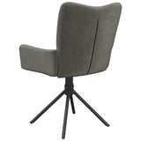 NNEVL Swivel Dining Chairs 2 pcs Dark Grey Velvet