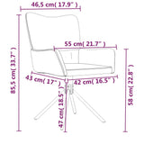 NNEVL Swivel Dining Chairs 2 pcs Dark Grey Velvet