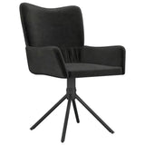 NNEVL Swivel Dining Chairs 2 pcs Black Velvet